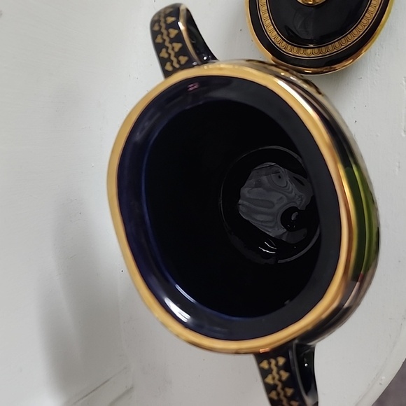 Spyropoulos creamer and sugar 24 k gold made in Greece. - Picture 6 of 8